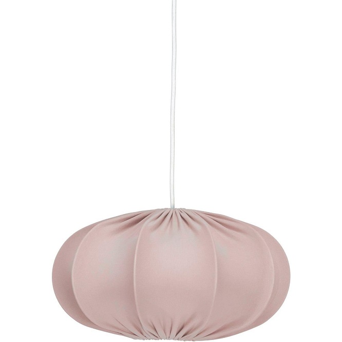 Eliptyczna lampa abażurowa Dalia różowa 40cm